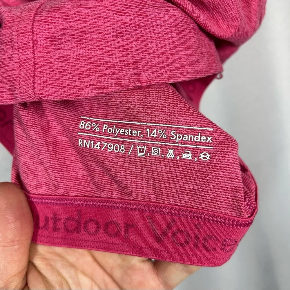 Outdoor Voices | Pink High Neck Sports Bra Non Padded Women’s Size Small